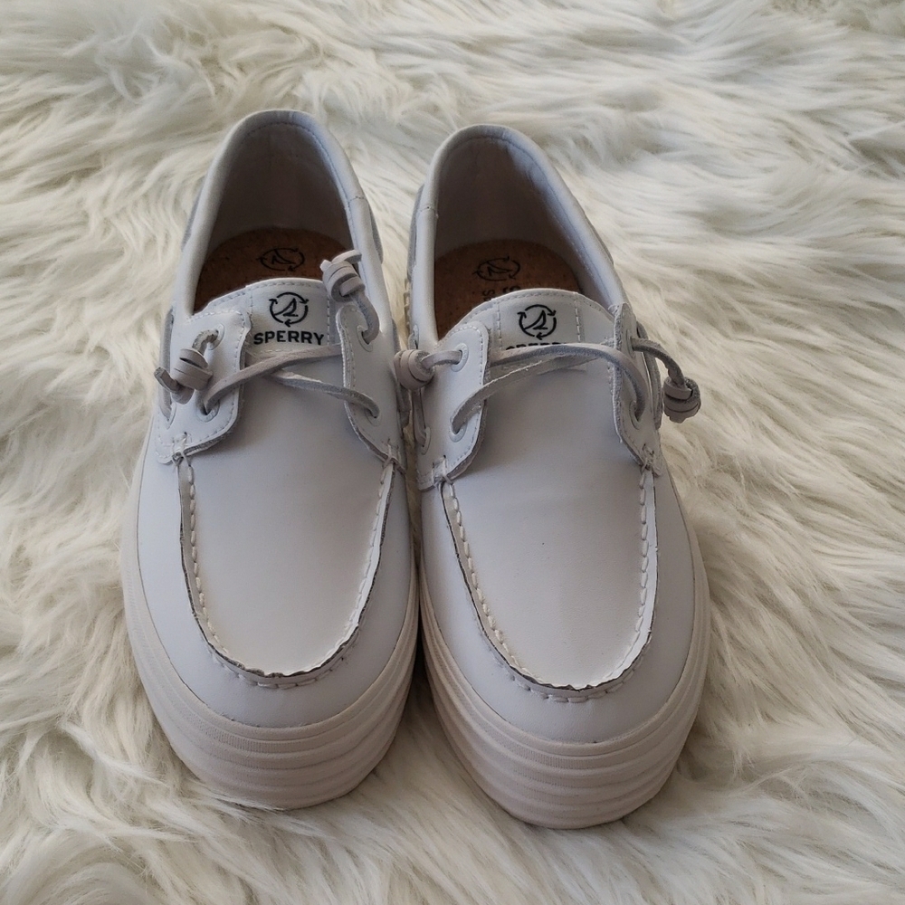 Sperry White Boat Shoes